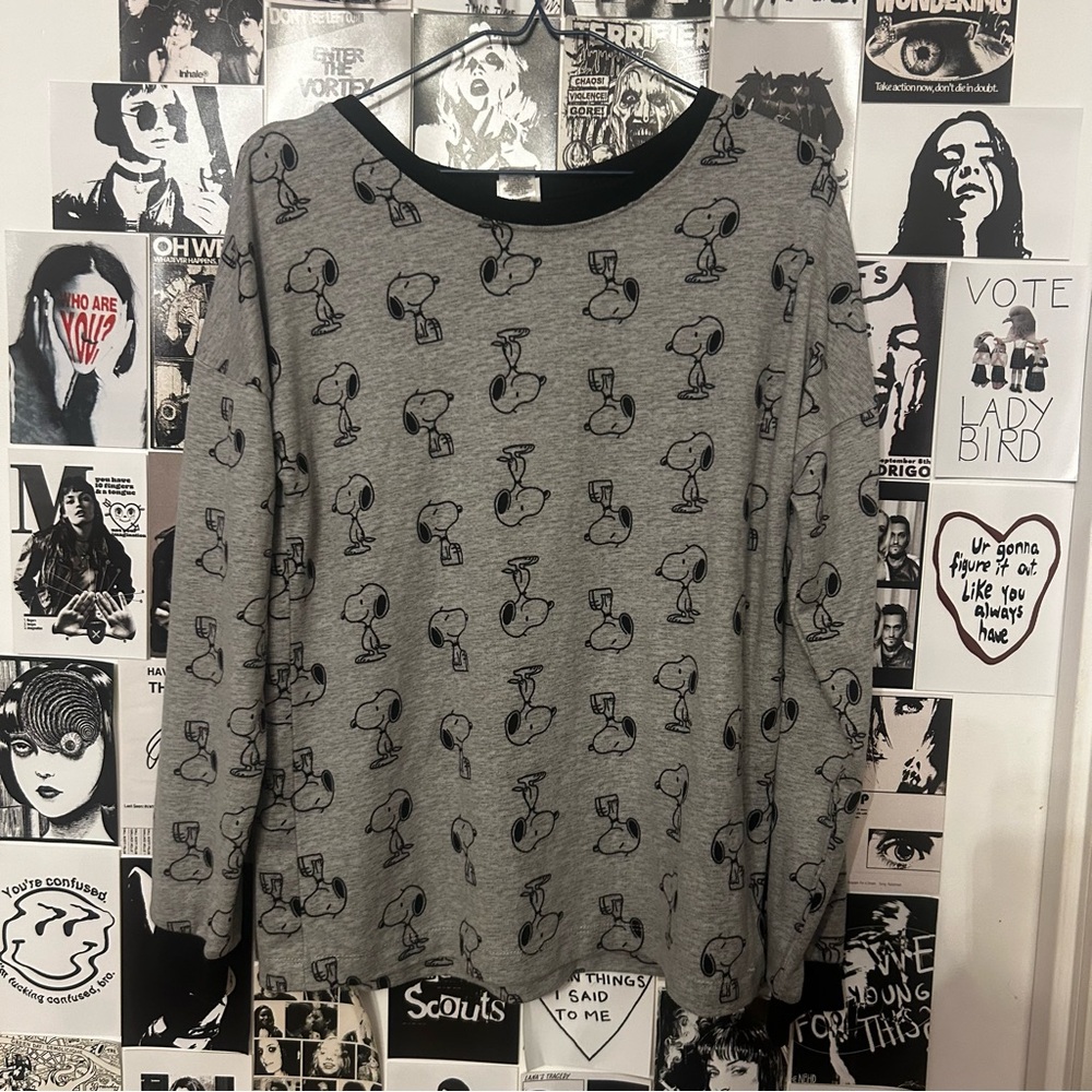 Snoopy Print Pajama Set